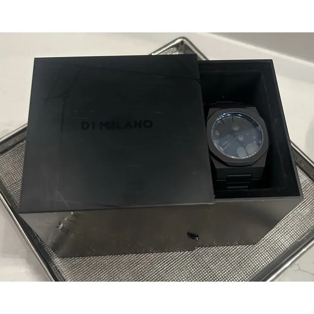 D1 MILANO Polycarbonate Men's Watch PCBJ10 Shadow All Black 40.5 mm NEW